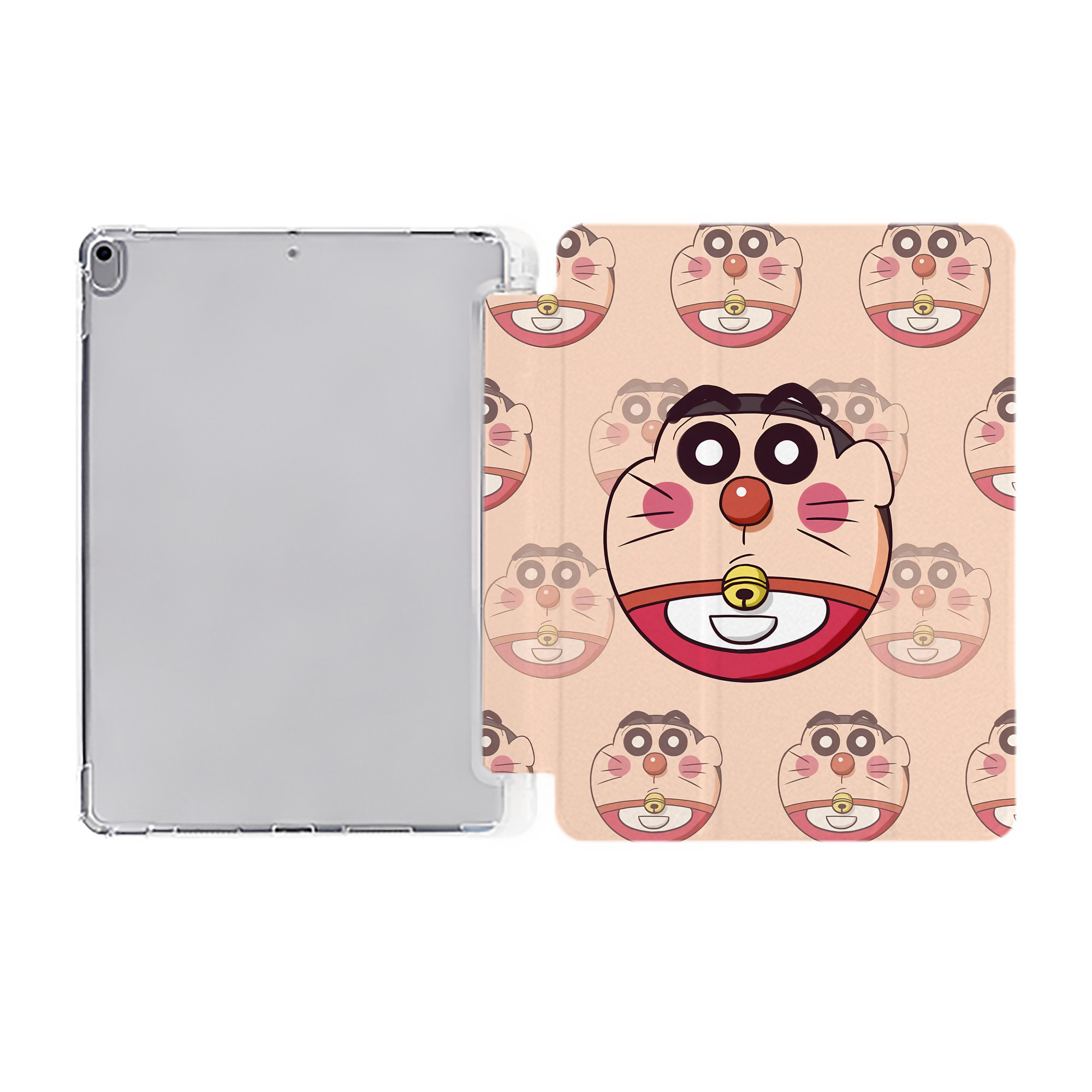 （画像用） ドラえもん Doraemon IPad ケース ペン収納付き 三つ折りスタンド PUレザー×シリコン 対応機種9.5/10.5/10.9インチ